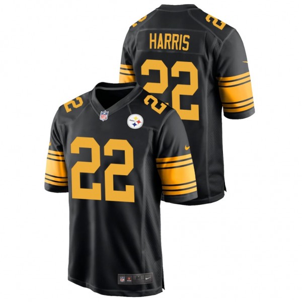Men's Steelers #22 Najee Harris Black Alternate Ga...
