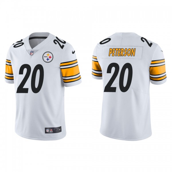 Men's Pittsburgh Steelers Patrick Peterson White Vapor Limited Jersey