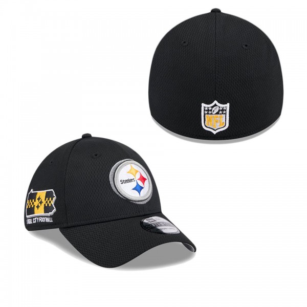 Men's Pittsburgh Steelers Black 2024 NFL Draft 39THIRTY Flex Hat