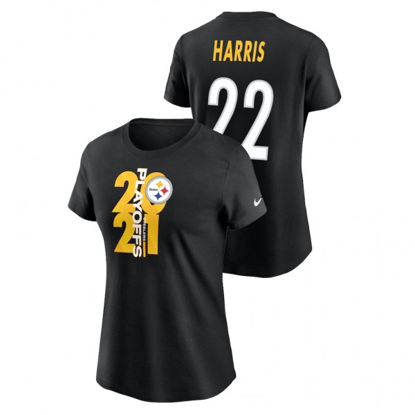 Women's Steelers Najee Harris 2021 NFL Playoffs Bl...