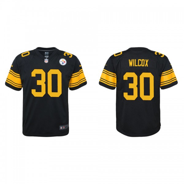 Youth Pittsburgh Steelers Chris Wilcox Black Alter...