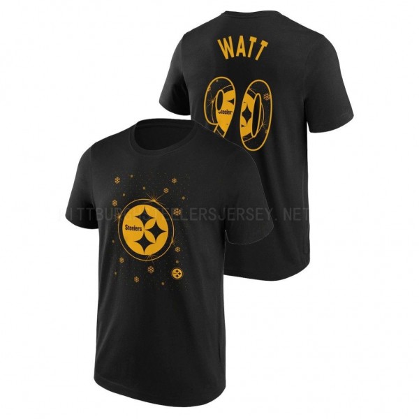 T.J. Watt #90 Steelers Christmas Gifts T-Shirt - B...