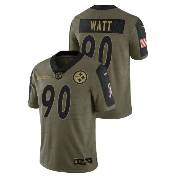 T.J. Watt NO. 90 Steelers 2021 Salute To Service L...