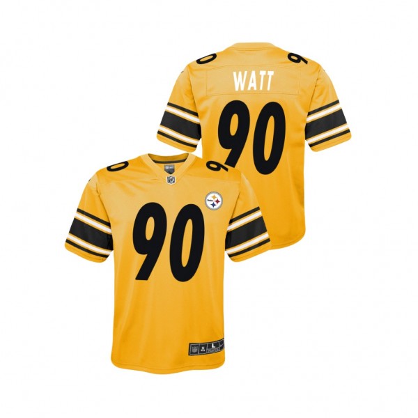 Youth Pittsburgh Steelers T.J. Watt Gold Inverted ...