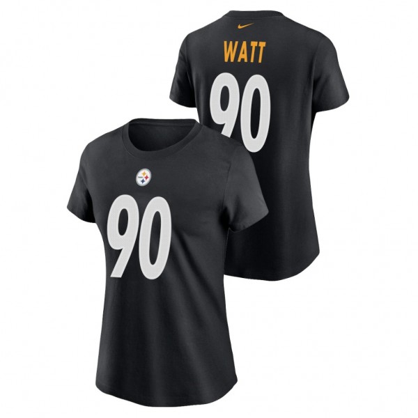 Women's T.J. Watt Pittsburgh Steelers Black Name N...