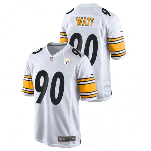 Men's Steelers #90 T.J. Watt White Game Jersey