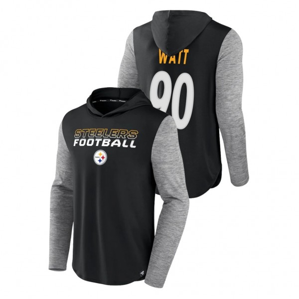T.J. Watt #90 Steelers Black Team Logo Future Talent Pullover Hoodie