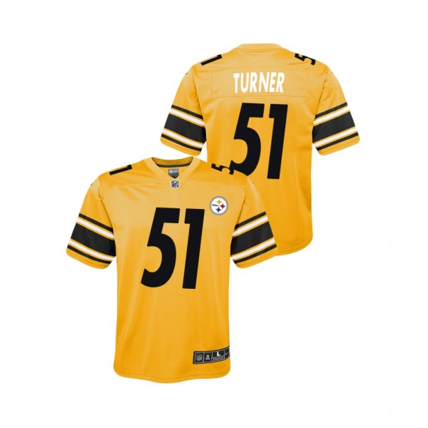 Youth Pittsburgh Steelers Trai Turner Gold Inverte...