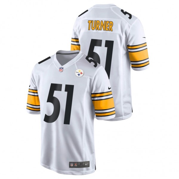 Men's Steelers #51 Trai Turner White Game Jersey