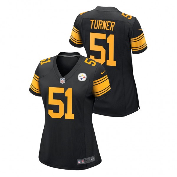 Women's Trai Turner #51 Steelers Black Alternate G...