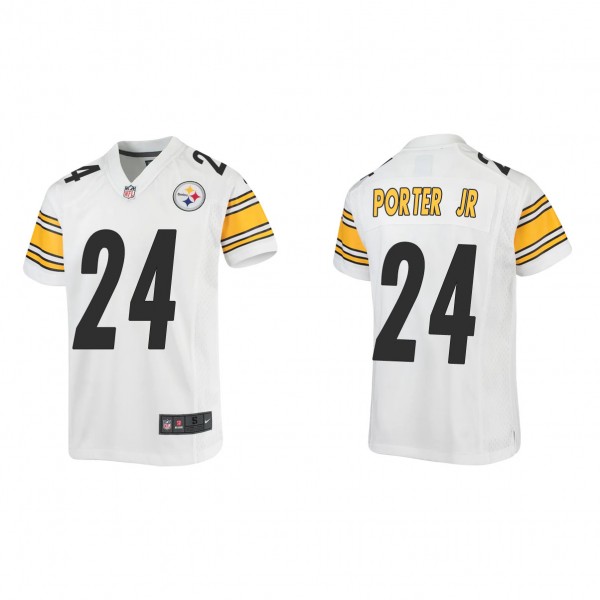 Youth Pittsburgh Steelers Joey Porter Jr. White 2023 NFL Draft Game Jersey