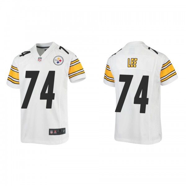 Youth Logan Lee Pittsburgh Steelers White Game Jer...