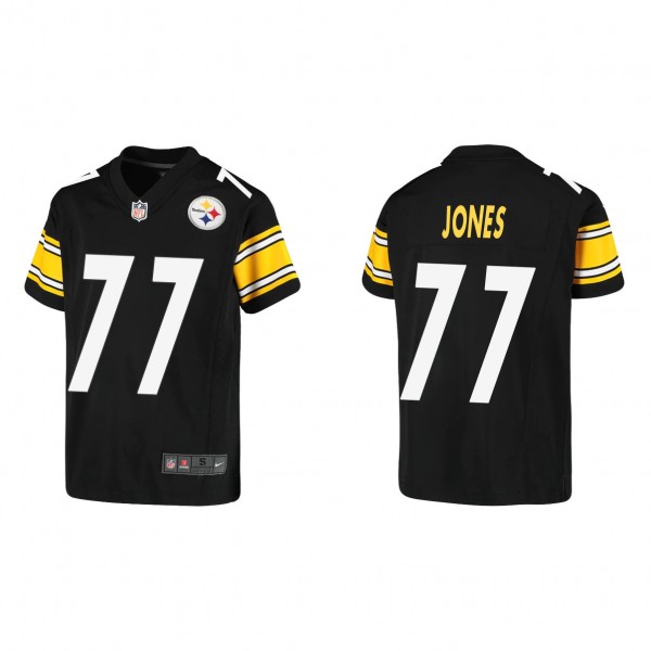 Youth Pittsburgh Steelers Broderick Jones Black 2023 NFL Draft Game Jersey