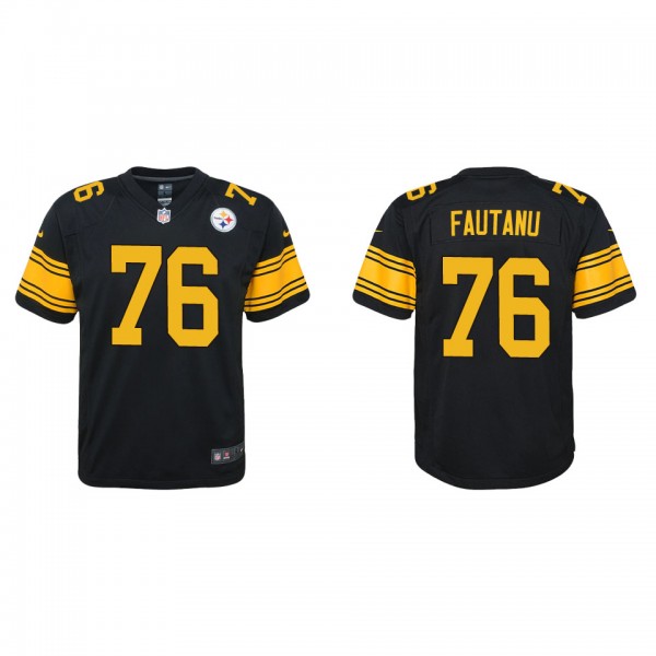Youth Troy Fautanu Pittsburgh Steelers Black Alter...