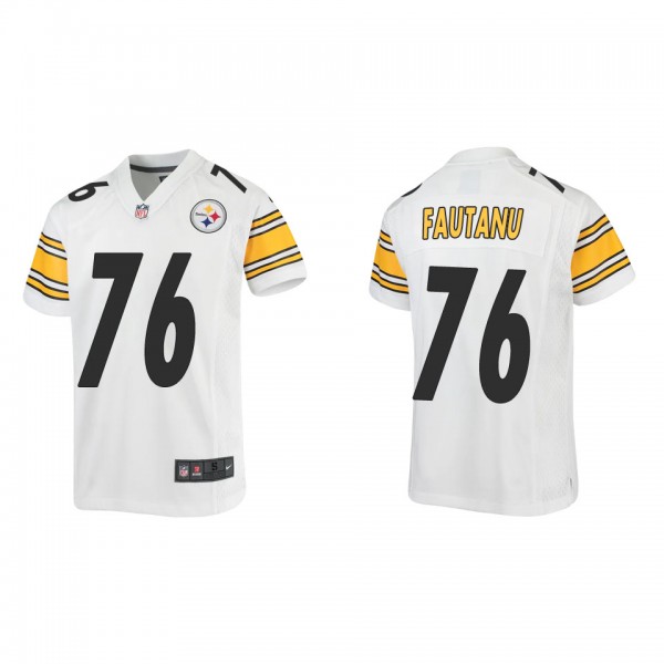 Youth Troy Fautanu Pittsburgh Steelers White Game ...